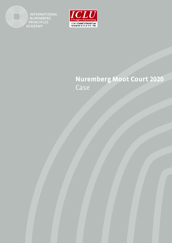 The Case of the Nuremberg Moot Court 2020
