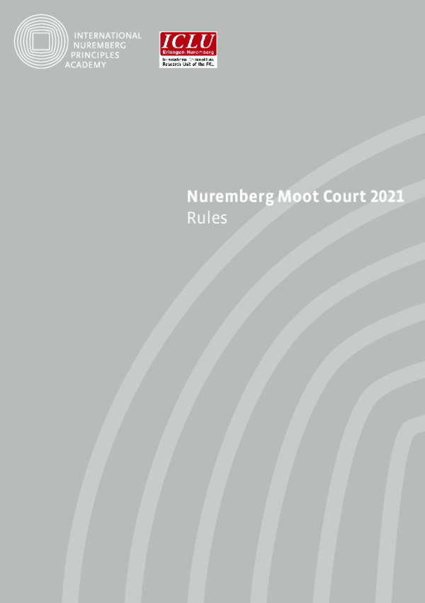 The Rules of the Nuremberg Moot Court 2021