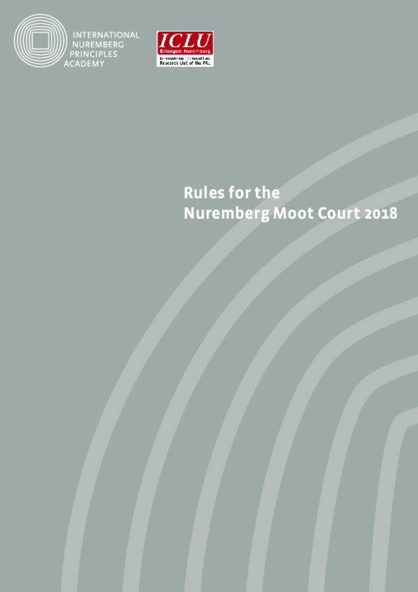 The Rules of the Nuremberg Moot Court 2018